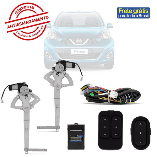 Vidro Eletrico Nissan March 4 Portas Dianteiro Top O Melhor