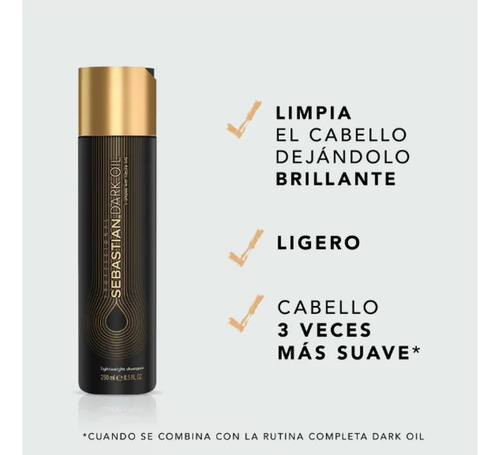 Champú Sebastian Professional con aceite oscuro 250 ml