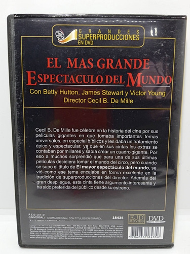 Imagen 6 de 6 de El Más Grande Espectaculo Del Mundo - Dvd - Superproduccione