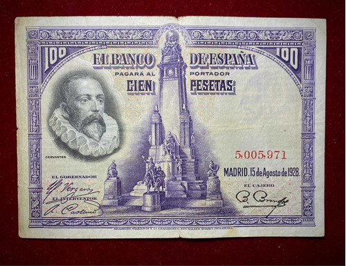 Billete 100 Pesetas España 1928 Pick 26 A 