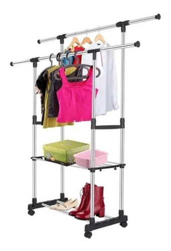 Imagen 1 de 4 de Rack Colgador Ropa Organización Closet Ganchos Recamara