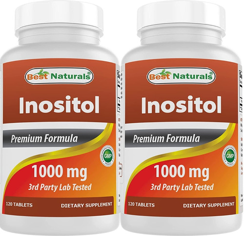 Inositol 1000 Mg Best Naturals 120 Tabletas (2 Paq)