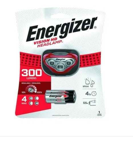 Linterna Energizer Manos Libres 300 Lumens X1 Unidad