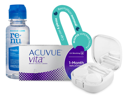 Lentes De Contacto Acuvue Vita Mensual 6 Color Sin Color