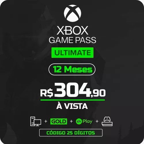 Xbox Game Pass Ultimate 12 Meses Código 25 Dígitos + 1 Mês de