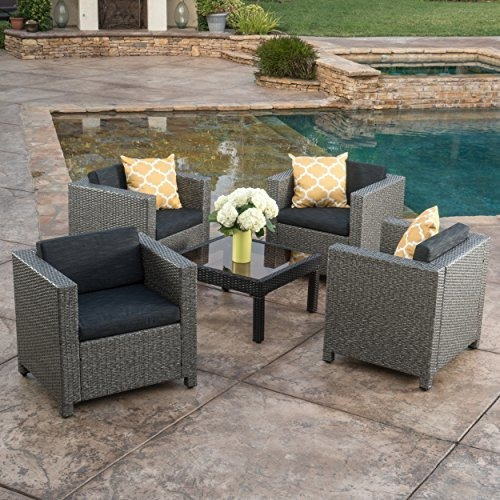 Christopher Knight Home 300060 Puerta Outdoor Mixed Club Sil