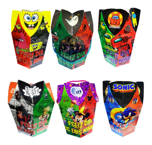 Cajas Halloween Motivo Infantil Dia De Los Niños Surtida X20