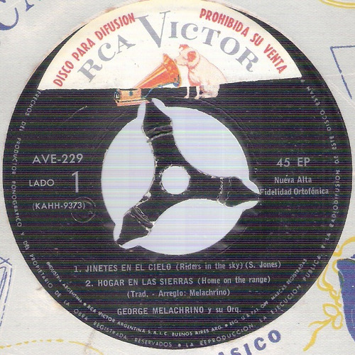 George Melachrino: Jinetes En El Cielo/45 Doble  Rca Victor 