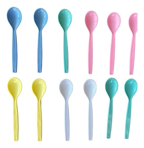Kit De Colher Infantil Merenda Escola Bebe Creche Resistente