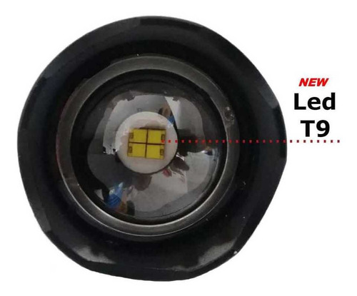 Imagem 4 de 6 de Lanterna Tática Xtreme Led T9 Completa C/ 2 Baterias