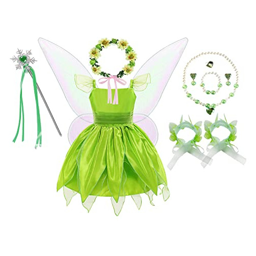 Disfraz De Hada Tinkerbell Niñas, Vestido De Princesa ...