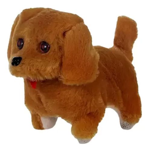 Cachorro De Pelúcia Dog Toy Late E Anda Marrom Art Brink 3