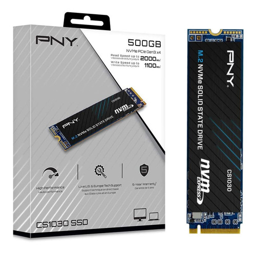 Ssd Estado Solido M.2 M2 Pcie Nvme Pny 500 Gb 500gb