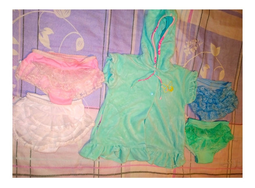 Set D Bata D Baño Y 4 Pantys P/bebas De 6 A 12meses (((10)))