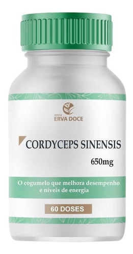 Cordyceps Sinensis 650mg 60 Doses Sabor Natural