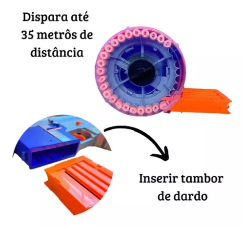 Lançador Metralhadora Automática Estilo Nerf Com 40 Dardos 