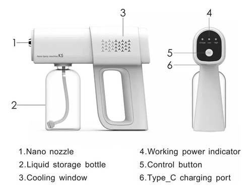 Para La Máquina Pulverizadora Desinfectante K5 Nano Spray