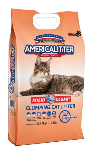 Arena Sanitaria Litter Solid Clump Americalitter 7 Kg