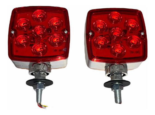 Plafon Direccional Cuadrada Chica Led Kenworth Dina Par 2pzs