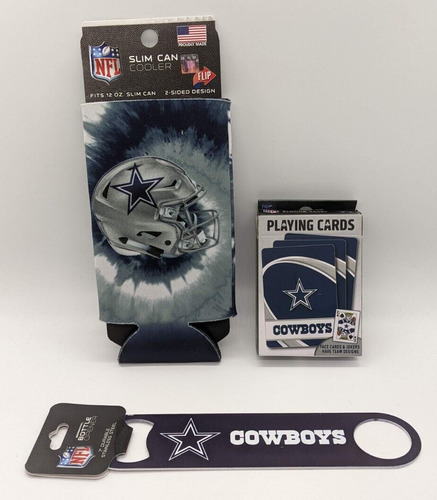 Dallas Cowboys Bundle (bottle Opener, Playing Cards, Sli Ccq