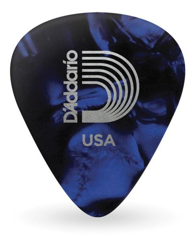 Palheta Celulóide Azul Perolada Média D'addario 1cbup4-10