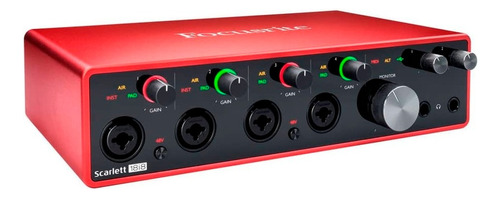 Focusrite Scarlett 18i8 Interface De Audio Usb (3ra Gen) Color Rojo 100V/240V