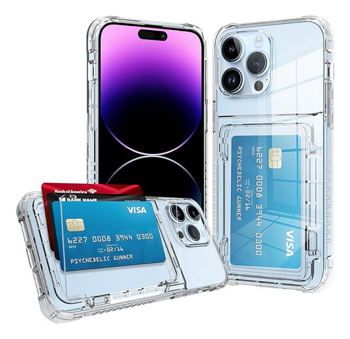 Funda Tipo Cartera De Cristal Para iPhone 14 Pro Max Con Tar