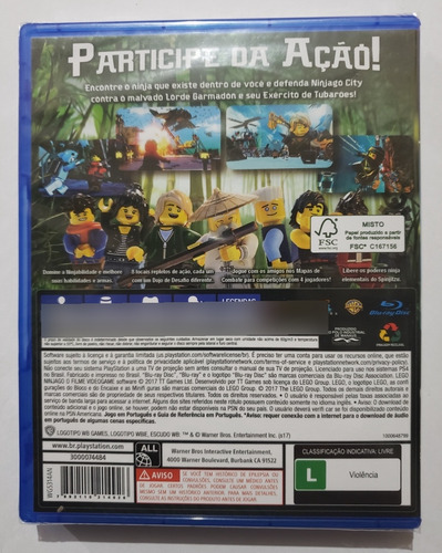 Ninjago - O Filme - Video Game - Ps4 (lacrado)