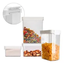 Comprar Kit X4 Hermetico Contenedores Tapa Blanca Traba Organizacion