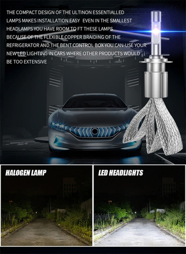 Turbo Led Canbus H1 H3 H4 H7 H11 H13 9005 9006 880 Disipador