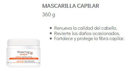 Nutrapel Keractive Masque Para Cabello Reseco Y Dañado