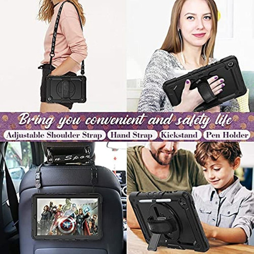 Funda antiimpacto, correa protectora de pantalla para Galaxy Tab S6 Lite, color cian