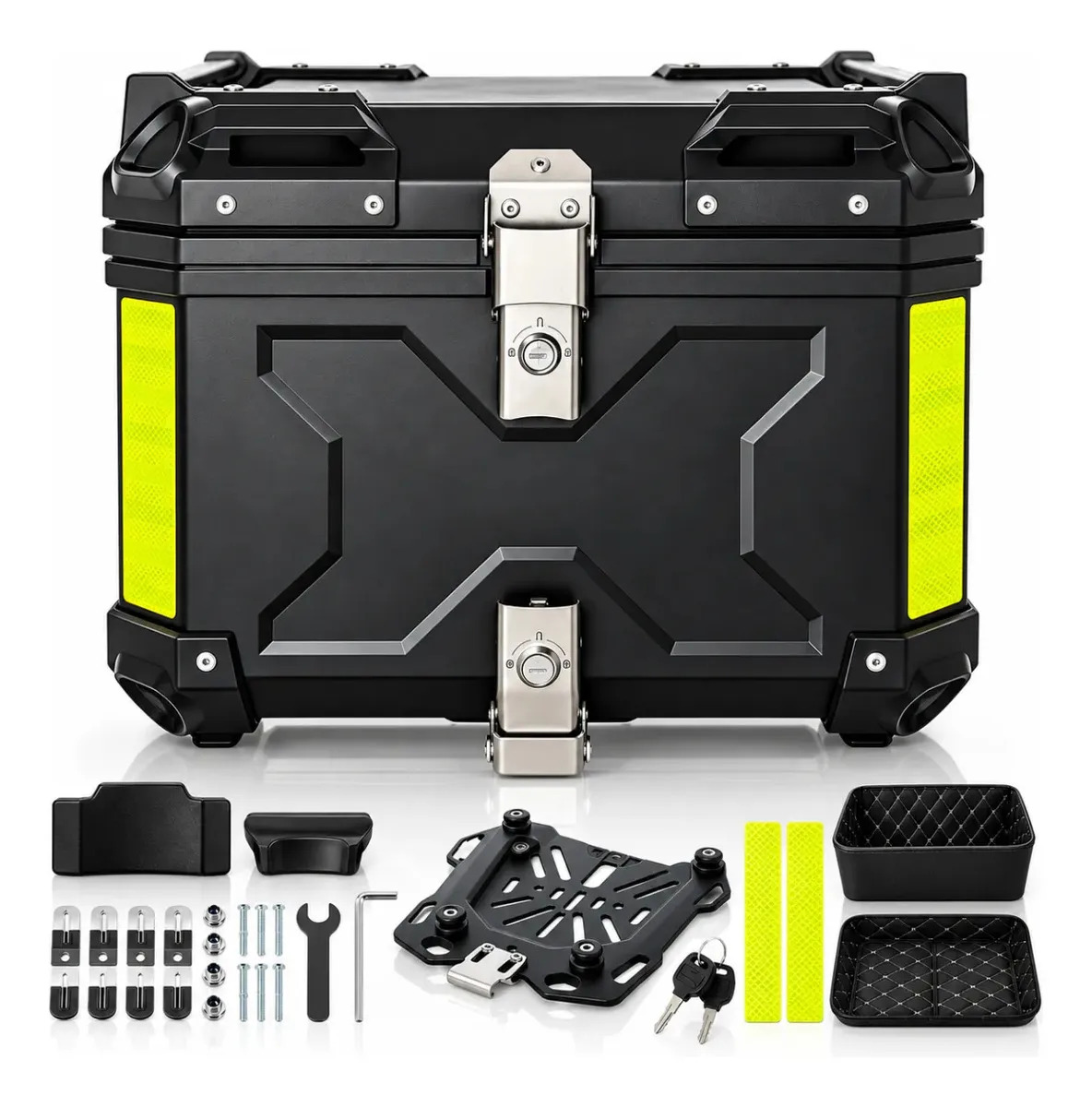 Baú de Moto Rocket Adventure 45L em Plástico ABS Universal Preto