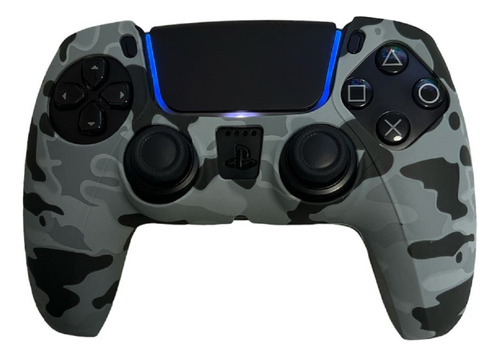 Funda Joystick Ps5 Camuflaje Gris