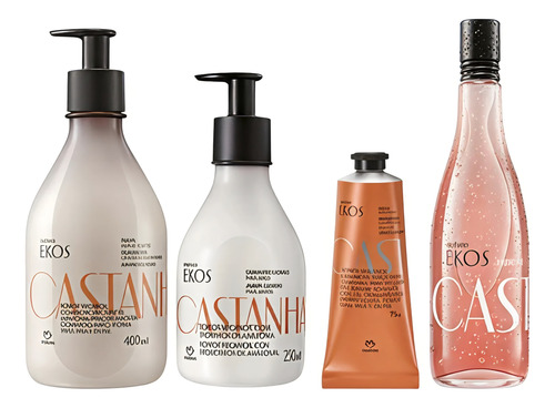 Kit Natura Castanha 4 Productos Cuidado Corporal Castanha
