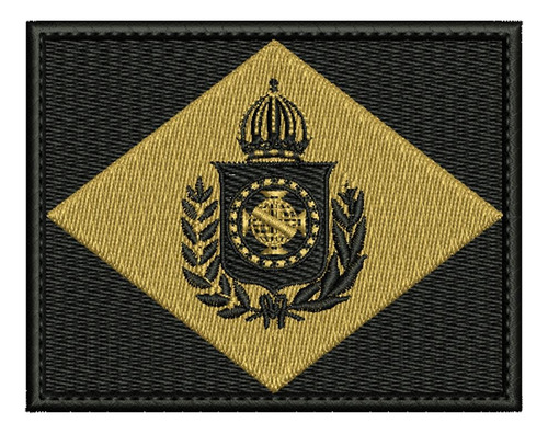 Patch Brasil Império 10x5,5 Cm Para Costurar Escolha A Cor Preta E Tam