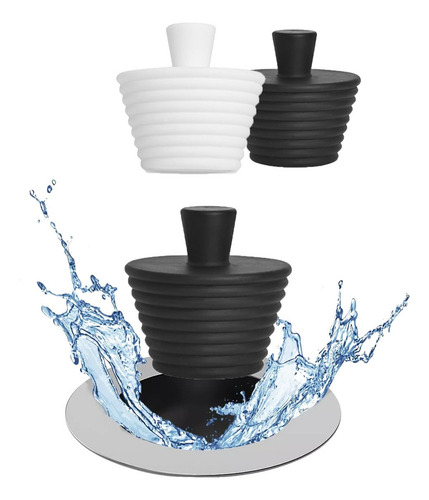 Paquete De 2 Tapones Universales De Silicona Para Bañera.