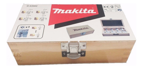 Juego Set De Fresas 1/4 Para Router Makita D-53562 4 Piezas