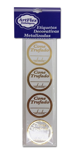 Etiqueta Adesiva Cone Trufado Com Linha E Validade 800 Un