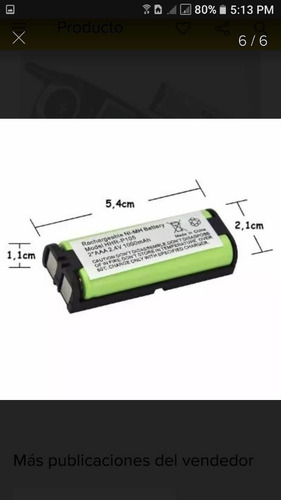 Bateria Para Teléfono Panasonic Hhr-p105, Ó T390, Ó Nro. 31