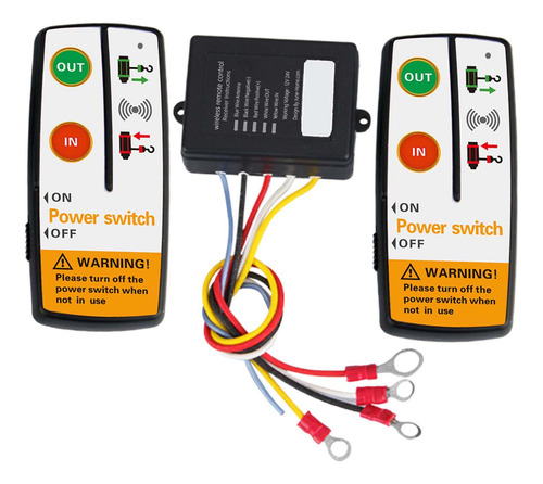 Receptor Y Control Remoto De Cabrestante Eléctrico De 12 V,