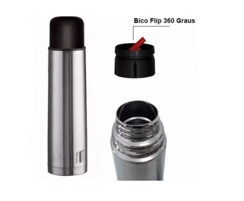 Termo Mor Total Inox Fit - 1 L - Gris
