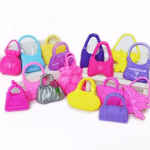 Super Kit de Bolsas Roupas e Sapatos para boneca Barbie e Ken no