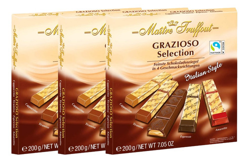 3 Caixas De Chocolate Austríaco, Grazioso, Maître Truffout