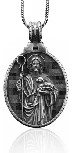 Medalla Collar Jesús Hombre Pastor Plata 925: Regalo