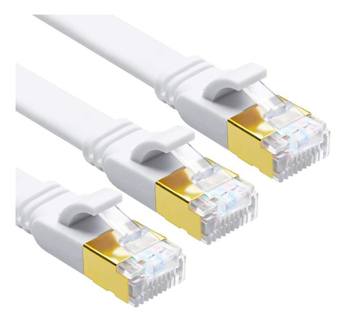 Yauhody Cable Ethernet Cat 8, 3 Pies, 3 Paquetes De Velocida