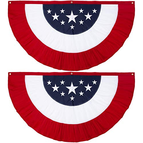 Banderín De Nylon Patriótico Americano De 60  X 32  E...