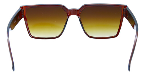 Lentes De Sol Para Mujer Color Cafe Gafas Con Detalle Dorado