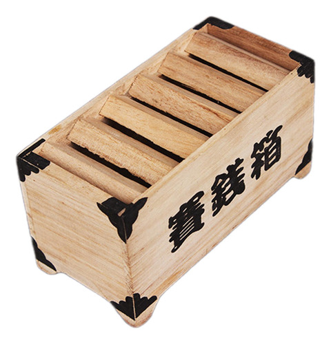 Hucha De Madera, Adorno Artesanal, Caja De Dinero Artesanal