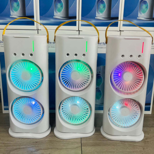 Ventilador De Escritorio De Doble Cabezal Usb De Aire Acondi